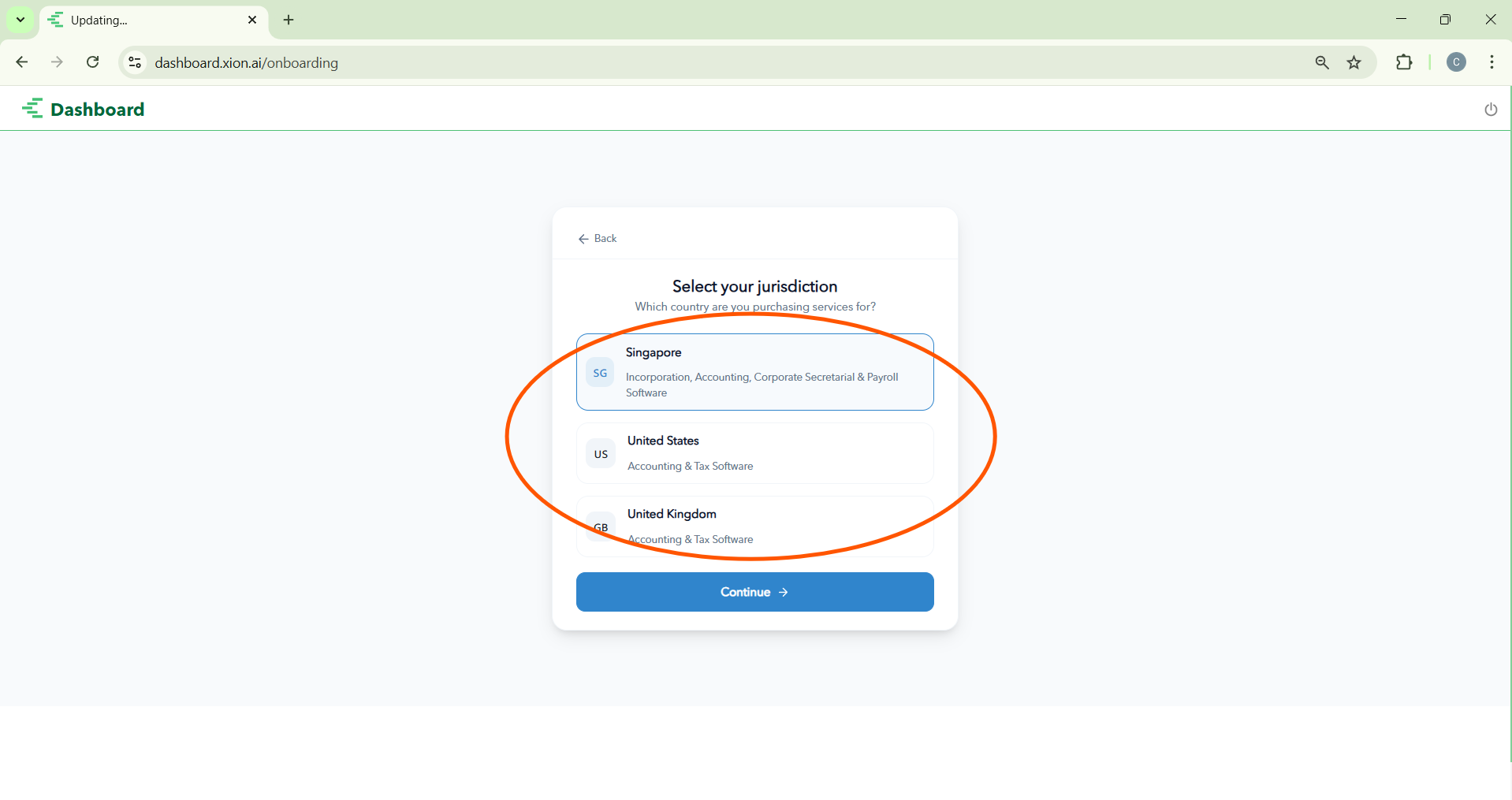 Selecting Jurisdiction